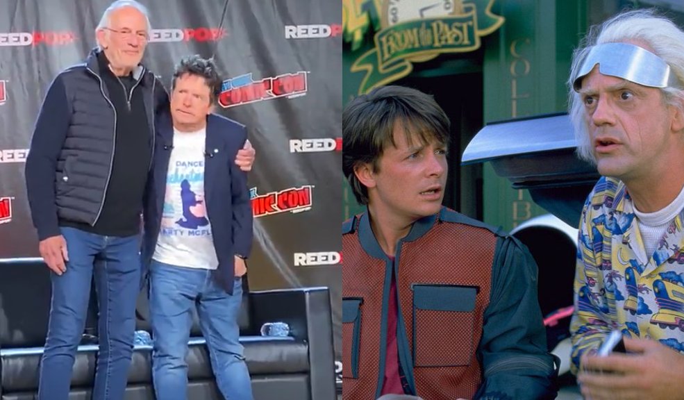 El emotivo reencuentro de los protagonistas de 'Volver al futuro' 3 El emotivo reencuentro de los protagonistas de 'Volver al futuro' Michael J. Fox y Christopher Lloyd, protagonistas de la famosa película 'Volver al futuro', volvieron a reencontrarse en la Comic-Con de Nueva York.