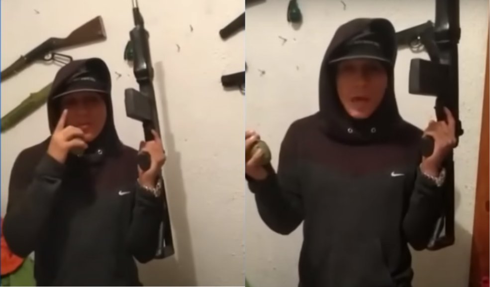 El terror de los comerciantes: hombre los amenaza hasta con una granada Armado hasta los dientes, hombre grabó un video, donde amenaza a varios comerciantes de algunos sectores de la localidad de Kennedy, sur de Bogotá.
