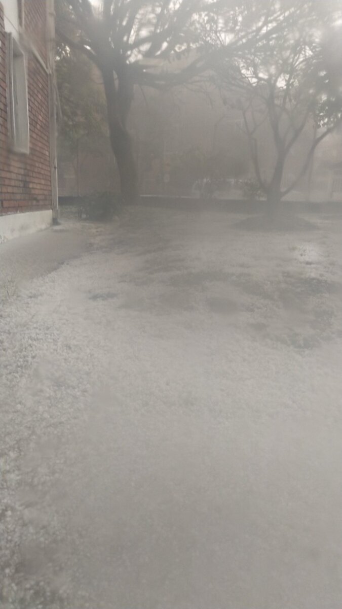 Vea las fotos de la terrible granizada en Bogotá 4 Vea las fotos de la terrible granizada en Bogotá Sobre el mediodía de hoy se presentó en la capital del país fuertes lluvias con granizada incluida. Los internautas en las redes sociales mostraron cómo estaban las calles de sus barrios tras las "rocas", que cayeron en esta segunda temporada de lluvias.
