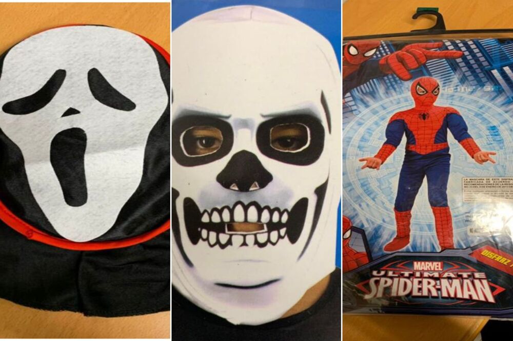 Pille los disfraces representan un peligro y que prohibieron para Halloween 1 Pille los disfraces representan un peligro y que prohibieron para Halloween La Superintendencia de Industria y Comercio (SIC) lanzó una advertencia a los padres de familia sobre la venta de algunas referencias de disfraces para niños que se venden en un almacén de cadena del país.
