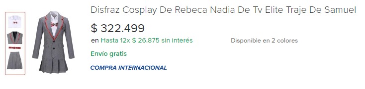 ¿Todavía no sabe de qué disfrazarse? Le mostramos los disfraces más buscados y sus precios 5 ¿Todavía no sabe de qué disfrazarse? Le mostramos los disfraces más buscados y sus precios Según un estudio, los disfraces más buscados en los últimos días en Google están relacionados con series de Netflix. ‘La Casa de Papel’, ‘El Juego del Calamar’, ‘Élite’, ‘Vikingos’ y ‘Stranger Things’ están entre las más buscadas en Colombia para disfrazarse.