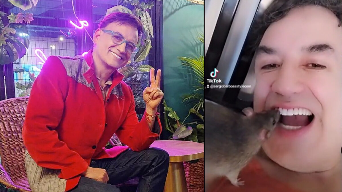 Rata le limpia los dientes a periodista 5 Rata le limpia los dientes a periodista El periodista y presentador Sergio Barbosa causó conmoción en redes sociales al mostrar públicamente a sus mascotas: tres ratas que son su adoración.