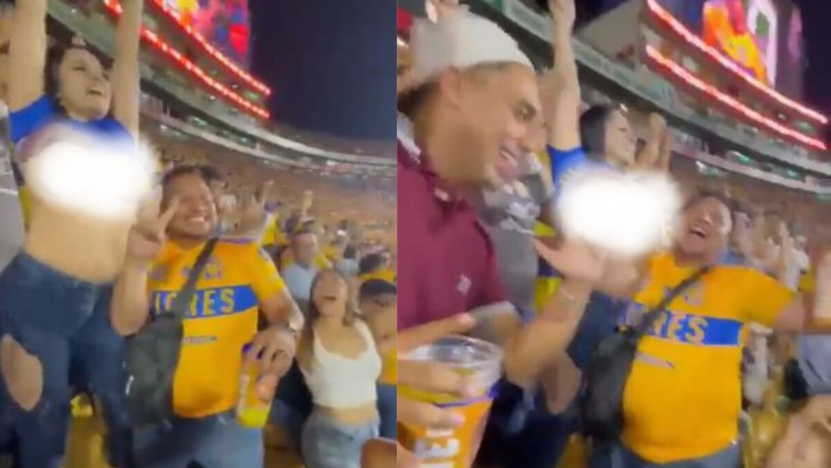¡De la emoción! Joven mostró sus pechos para celebrar el gol de su equipo La emoción que se vive en los partidos de fútbol es tanta que los apasionados por el deporte comente locuras y se dejan llevar por el momento. Ese fue el caso de una joven, que al ver el gol de su equipo favorito se levantó la camiseta y comenzó a sacudir los pechos frente a la fanaticada.