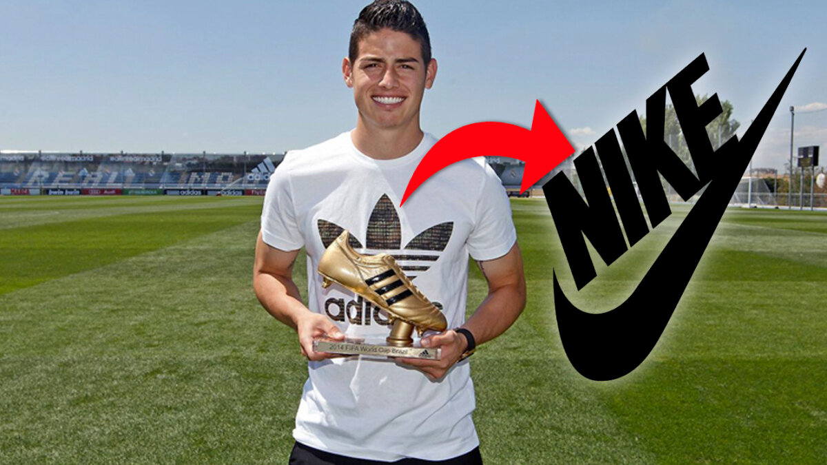Adidas se le bajó del bus a James Rodríguez y ahora busca a Nike Todo indica que el Adidas terminó contrato con James, quien ya no usa los habituales guayos de esa marca, botines con los que disputó la Copa del Mundo Brasil 2014, en la que fue el goleador.