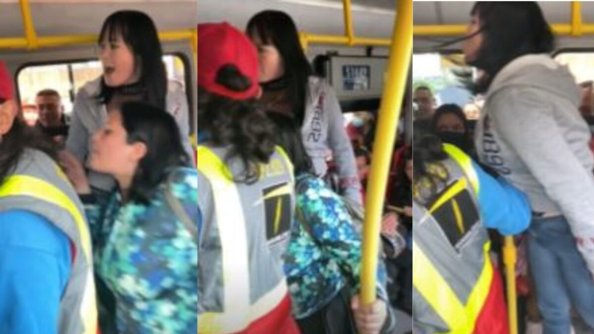 EN VIDEO: Nuevo agarrón de mujeres en TransMilenio 3 EN VIDEO: Nuevo agarrón de mujeres en TransMilenio Nuevamente, TransMilenio se convirtió en un ring de pelea, pues ya se ha vuelto costumbre que pasajeros se agredan y se griten vulgaridades. En esta oportunidad dos mujeres muy alteradas fueron grabadas mientras le gritaban a otra, al parecer, por no cederle la silla a una adulta mayor.