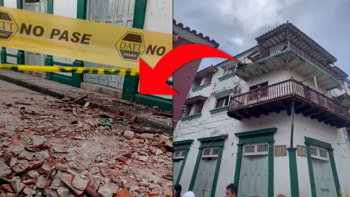 ¡Tremendo susto! Balcón del centro histórico de Cartagena se desplomó Tremendo susto se llevaron los transeúntes en el Centro Histórico de Cartagena la tarde de hoy, cuando de manera inesperada el balcón del tercer piso de una edificación se vino abajo.