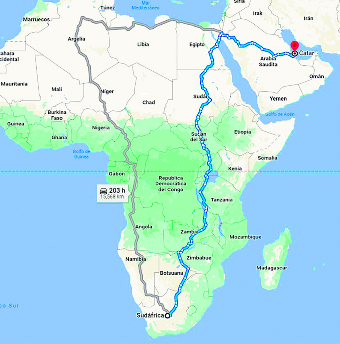 Viajaron a Catar en bicicleta Estos aventureros aficionados del fútbol y el ciclismo lograron la fama internacional por atreverse a viajar desde Sudáfrica hasta suelo catarí montados en sus ciclas. Su travesía inició el pasado 15 de mayo y durante 177 días cruzaron el continente africano y el Medio Oriente hasta llegar a suelo mundialista el pasado martes.