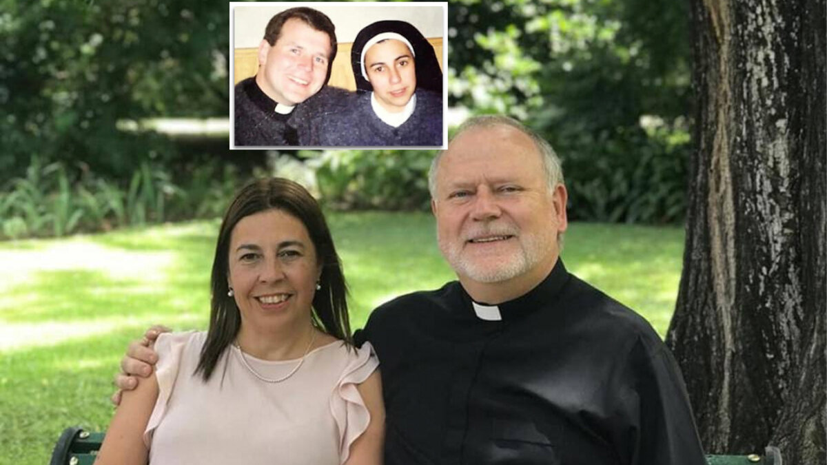 Monja y sacerdote colgaron los hábitos para vivir su idilio de amor Un hombre y una mujer protagonizaron una historia que parece sacada de una telenovela, puesto que, mientras eran sacerdote y monja respectivamente, esta pareja se enamoró y a raíz de la situación no vieron más opción que dejar los hábitos a un lado y entregarse a las mieles del amor.