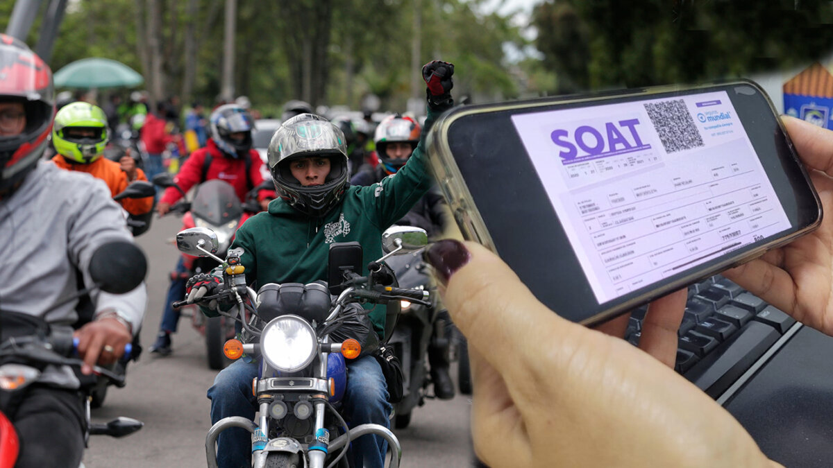 Moteros están aprovechando descuento en el Soat y su venta se disparó Cerca de un 474,1% incrementaron las ventas del Soat en motos una semana después del anuncio del descuento del 50% hecho por el ministerio de Transporte.