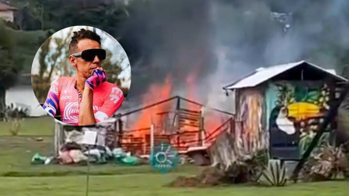 Se le incendió la finca al ciclista Rigoberto Urán En la 'Finca de Rigo' la mañana de este domingo 11 de diciembre registra un incendio. Por medio de redes sociales, conductores que han pasado por el lugar han mostrado que hay toda una estructura en llamas.
