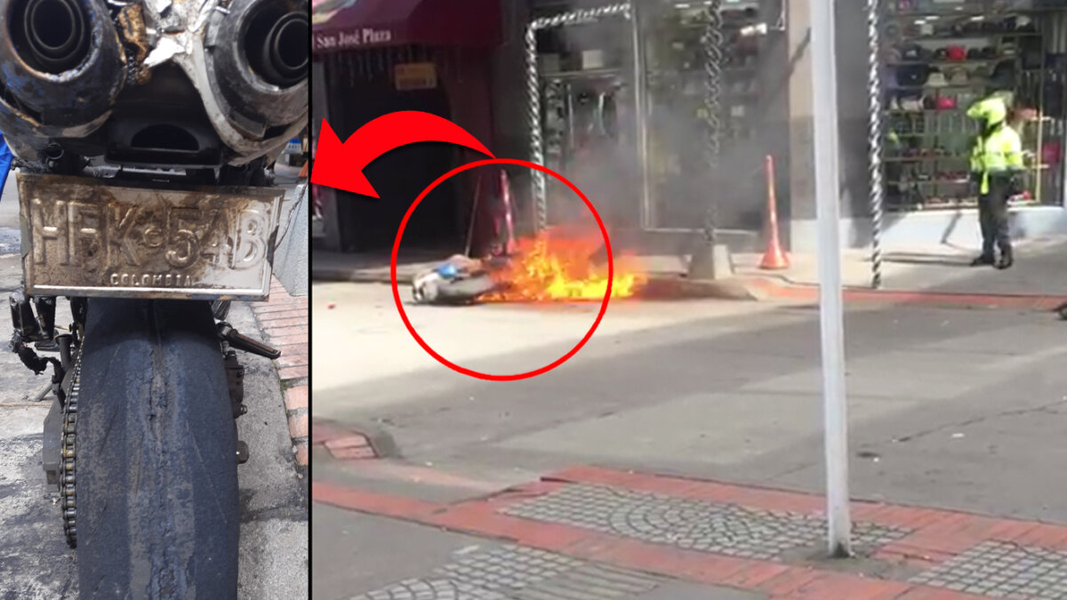 ¡Se mamaron de la inseguridad! Comunidad quemó la moto de ladrones Cansados de la delincuencia, ciudadanos le prendieron fuego a la moto de dos delincuentes que presuntamente habían acabado de robar cerca al centro comercial Puerto Príncipe, en San Andresito de San José, centro de Bogotá.