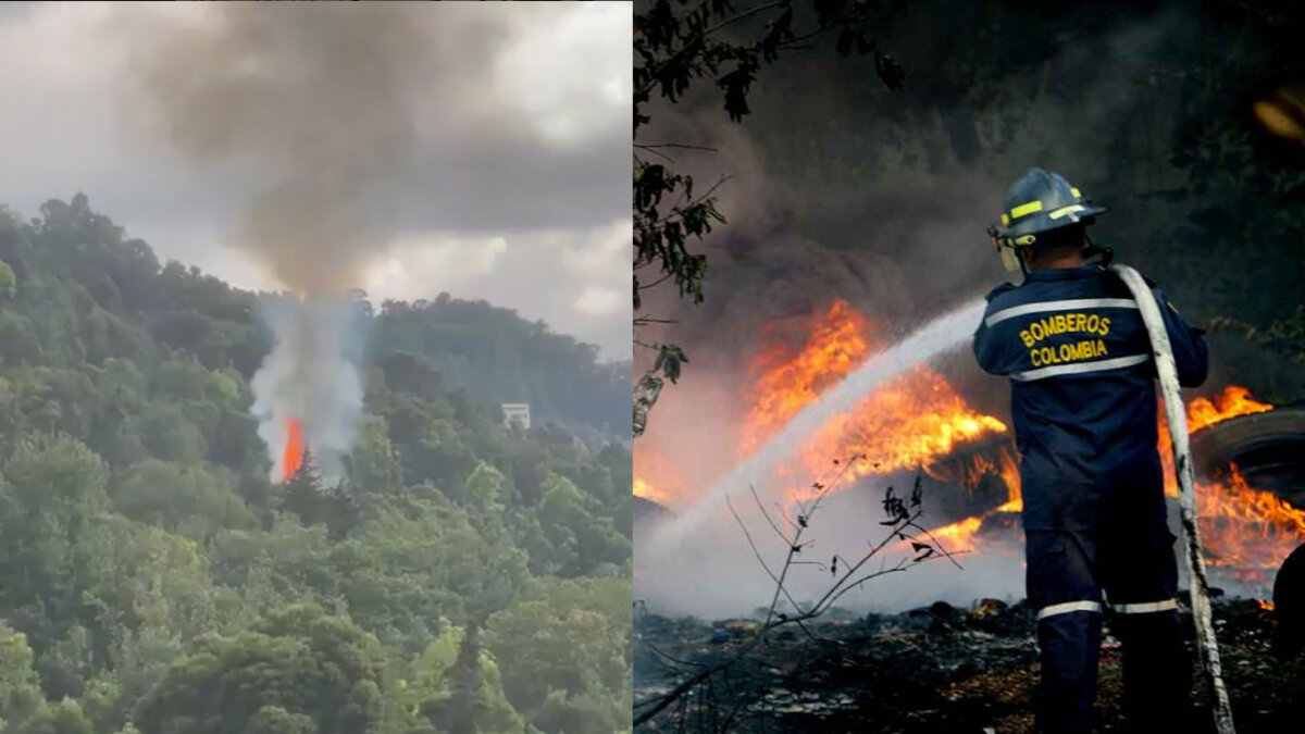 Emergencia ambiental en los cerros de Bogotá por incendio forestal 9 Emergencia ambiental en los cerros de Bogotá por incendio forestal Una humareda alertó a los habitantes del barrio Chicó Reservado, quienes al ver el fuego desde la ventana de sus viviendas avisaron de manera inmediata a las autoridades para que atendieran el incendio que crecía con el pasar de los minutos.