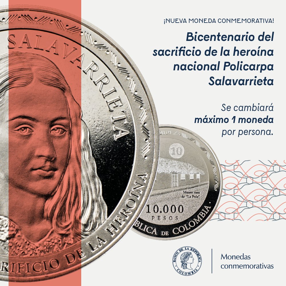 Así luce la nueva moneda de $10.000 que circula en el país Desde este 10 de enero los colombianos tendrán una nueva moneda que fue creada en conmemoración al bicentenario del sacrificio de Policarpa Salavarrieta, en honor a los héroes de la patria.
