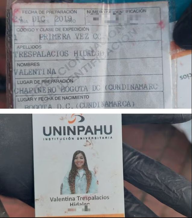 Las pertenencias de la DJ Valentina que hallaron al lado de su cuerpo 1 Las pertenencias de la DJ Valentina que hallaron al lado de su cuerpo A las 3 de la tarde del domingo 22 de enero, un reciclador encontró al interior de un contenedor de basura del barrio Los Cámbulos, en la localidad de Fontibón, una maleta con el cuerpo sin vida de la DJ Valentina Trespalacios.