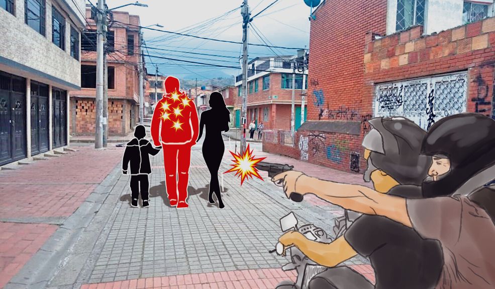Asesinado en el barrio Molinos, sur de Bogotá “La verdad casi me muero del susto, por no decir otra palabra. Estaba yo acá en mi local tranquilo como a eso de las 5:30 de la tarde. Habían varios clientes y todo estaba tranquilo y normal cuando fue que escuchamos una moto, unos gritos y acto seguido los disparos. Ahí todos nos volvimos un ocho y solo atinamos a escondernos mientras pasaba ese alboroto. Luego ya fue que nos dimos cuenta que le habían disparado a un señor. Fueron como unos 5 tiros, eso fue terrible”, fue el testimonio, ayer, de un vecino del barrio Molinos Primer Sector, en la localidad de Rafael Uribe Uribe, en cuyas calles de un concurrido sector residencial, la tarde del lunes (16 de enero), un hombre fue asesinado mientras caminaba con su pareja sentimental y con un menor de edad.