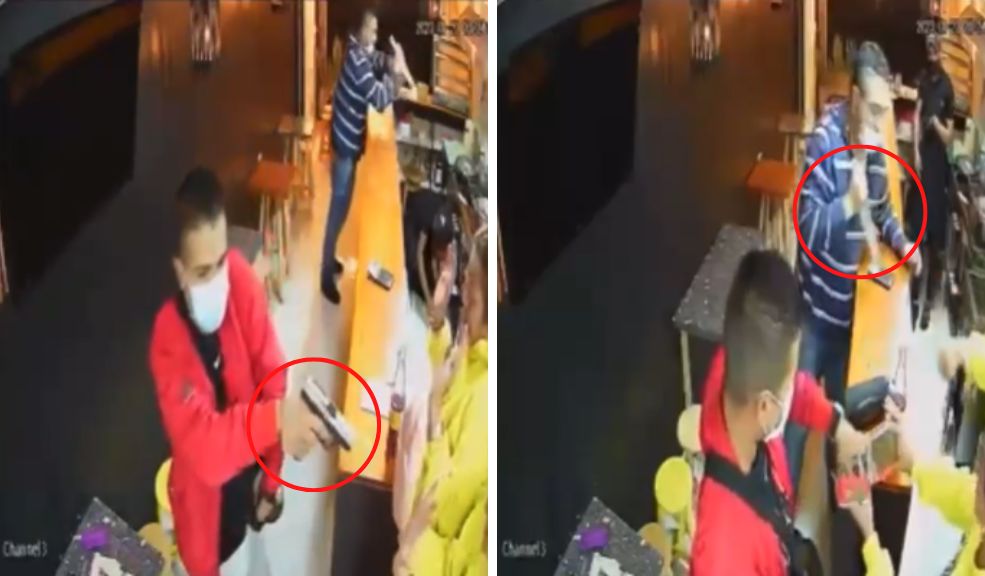 Con cuchillo y pistola delincuentes atracaron puesto de comidas en Puente Aranda La delincuencia no da tregua: recientemente se conocieron los videos de seguridad de un puesto de comidas rápidas en la localidad de Puente Aranda, el cual fue atracado por dos delincuentes con un arma de fuego.