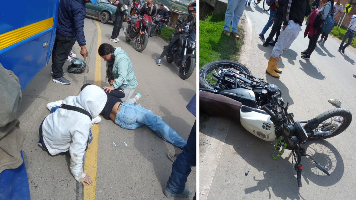 Terrible accidente: motociclistas se estrellaron contra un Sitp 3 Terrible accidente: motociclistas se estrellaron contra un Sitp En las horas de la tarde de este sábado, un terrible accidente por poco le quita la vida a una pareja de motociclistas que se estrellaron de frente contra un bus Sitp.