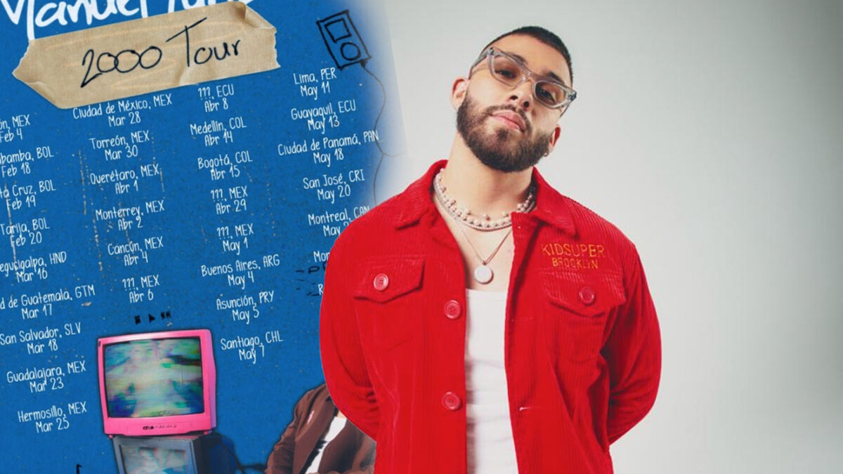 Manuel Turizo hará gira de conciertos por todo el continente El '2000 Tour', nombre que el artista le dio a su serie de conciertos por el continente, empezará en México el 4 de febrero y finalizará en el mismo país el 11 de agosto.