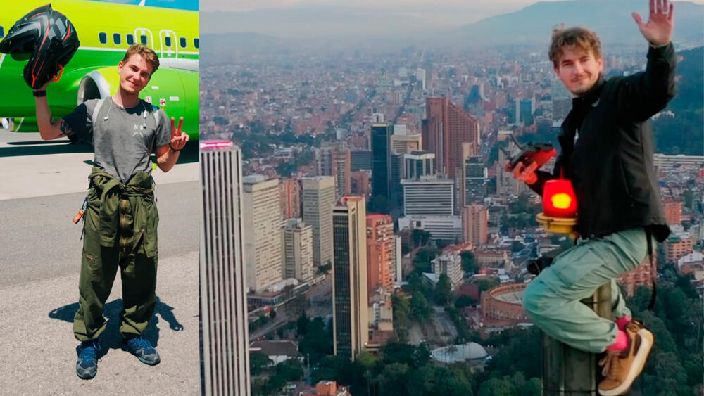 Arriesgó su vida por grabar desde la punta del edificio más alto del país: el Bacatá El influenciador ucraniano Vitaliy Raskalov fue noticia durante ese fin de semana luego de que se difundió un video en redes sociales en el que se observa cómo el hombre puso en riesgo su vida con tal de lograr una de las mejores tomas de la capital desde el aire con su dron.