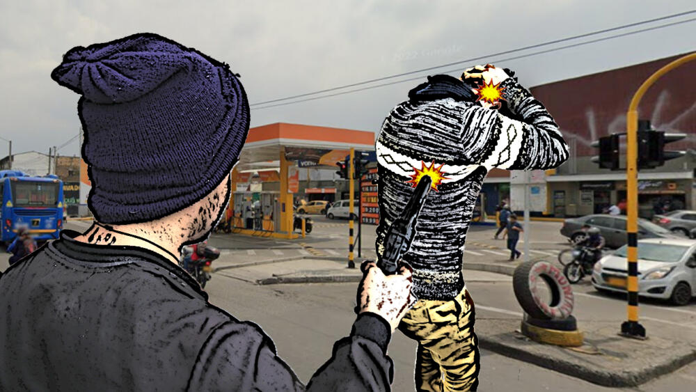 Asesinado en estación de gasolina de Antonio Nariño Dos sujetos a bordo de una moto llegaron a la estación de servicio ubicada en la Av. Primero de Mayo con Carrera 30, en Antonio Nariño, a pocos minutos de la 1:00 p. m. de ayer. Tanto piloto como sicario buscaban a su víctima, a quien vendrían siguiendo desde varias cuadras atrás. Cuando vieron al objetivo de su violento plan, el parrillero del vehículo se bajó, caminó unos pocos pasos, apuntó y disparó directamente a la cabeza de su objetivo. El hombre cayó malherido y falleció prácticamente al instante, ante la mirada de decenas de transeúntes, trabajadores y conductores que a esa hora transitaban por la concurrida zona.
