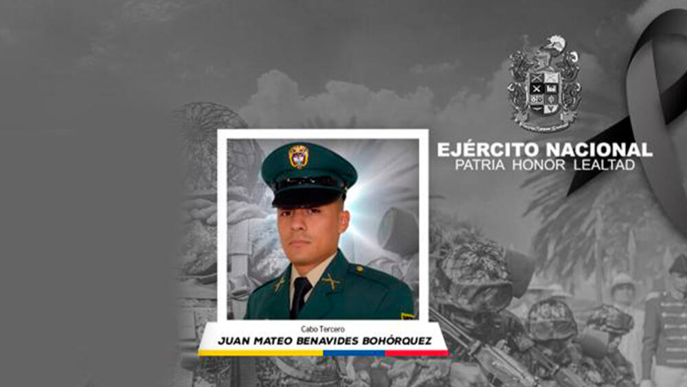 El cabo bogotano que murió en el ataque que realizó el ELN en el Catatumbo Una de las víctimas del ataque de las Farc en la vereda Villanueva del municipio de El Carmen (Norte de Santander) fue el cabo tercero del Ejército Nacional Mateo Benavides Bohórquez, de tan solo 24 años.