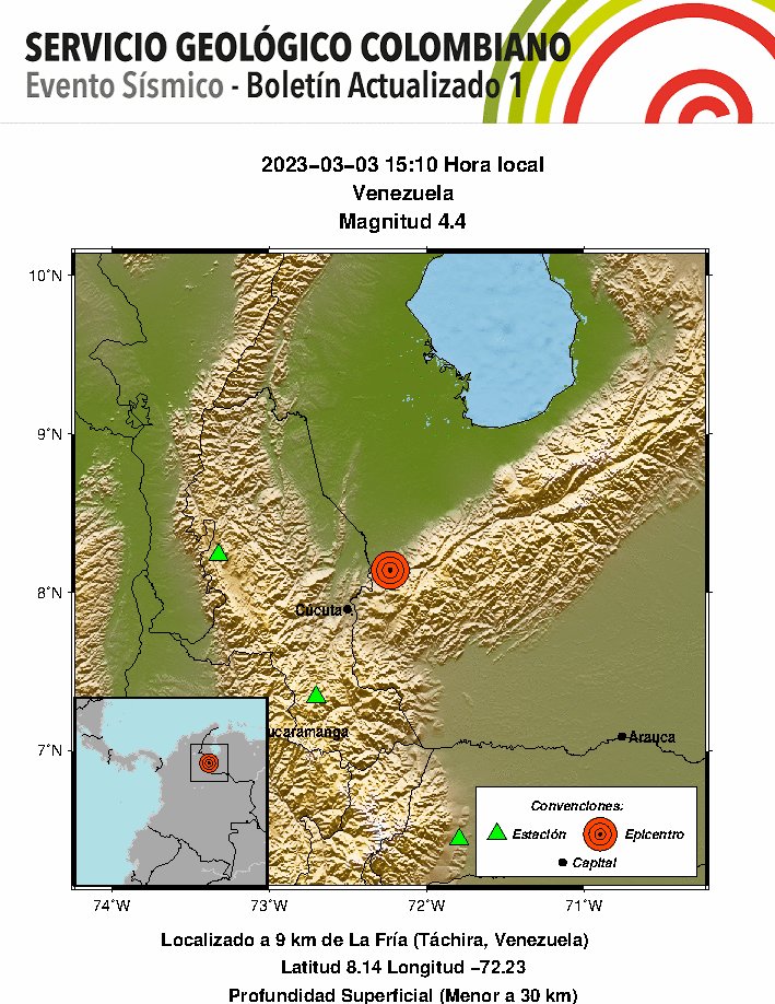 Fuerte temblor sacudió esta tarde algunas ciudades del norte de Colombia En las últimas horas se registró un fuerte temblor en el país.