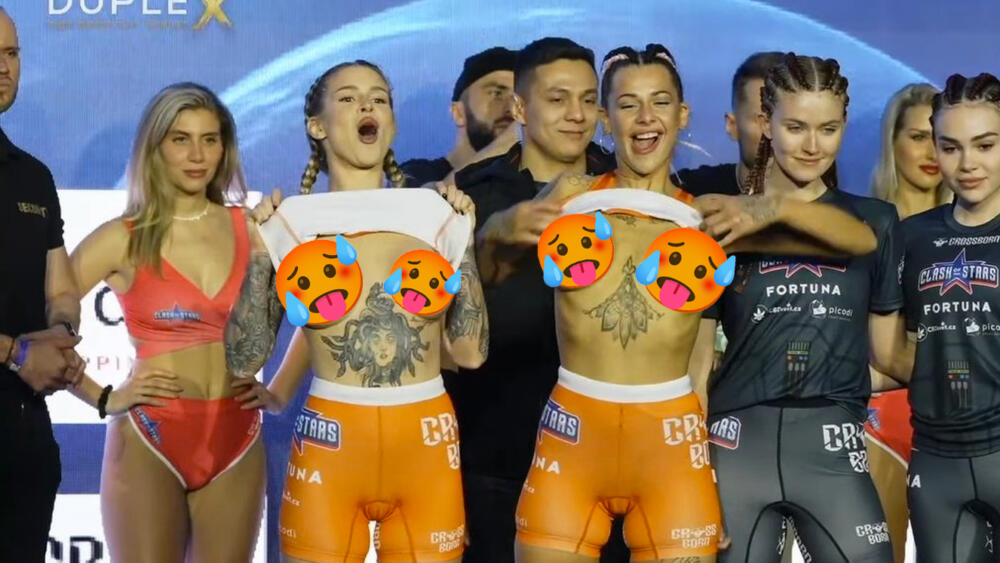La sensual celebración de dos luchadoras Dos luchadoras han causado una ola de críticas por mostrar sus senos luego de ganar una batalla.