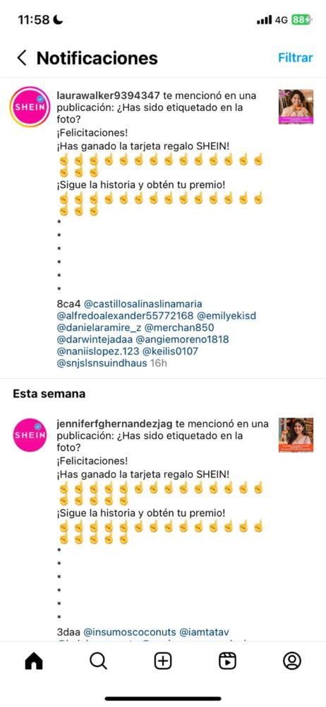 Usuarios de Instagram, al borde del colapso por el spam de SHEIN 1 Usuarios de Instagram, al borde del colapso por el spam de SHEIN En los últimos días, al buzón de notificaciones de cientos de usuarios de Instagram no han dejado de llegar etiquetas y comentarios indeseados que ya tiene cansados a los internautas.