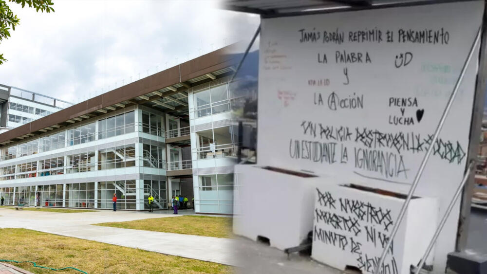 Vándalos ya dañaron la nueva sede de la U. Distrital La nueva sede de la Universidad Distrital, ubicada en la localidad de Ciudad Bolívar, fue inaugurada el pasado miércoles y no han transcurrido ni 48 horas cuando ya sus instalaciones fueron vandalizadas, tal como quedó registrado en varias fotografías.