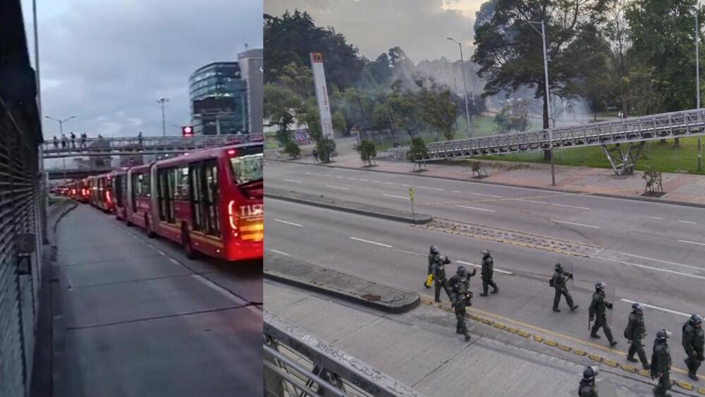 A esta hora caos en la movilidad por la carrera 30 En estos momentos se presentan bloqueos que están afectando la movilidad por la carrera 30 y también en las troncales de TransMilenio de Avenida El Dorado, CAD y Universidad Nacional.
