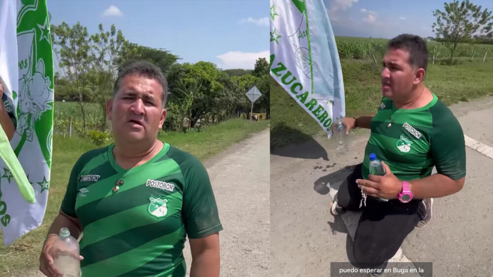 Hincha de Cali camina de rodillas para que su equipo no descienda 9 Hincha de Cali camina de rodillas para que su equipo no descienda La situación del Deportivo Cali es catalogada como lamentable, pues a nivel deportivo no está rindiendo frutos y en cuanto a financiamiento se están viendo bastante cortos de presupuesto, actualmente se encuentran en la última posición de la Liga Betplay y se acerca muy peligrosamente a la 'B' del fútbol profesional colombiano.