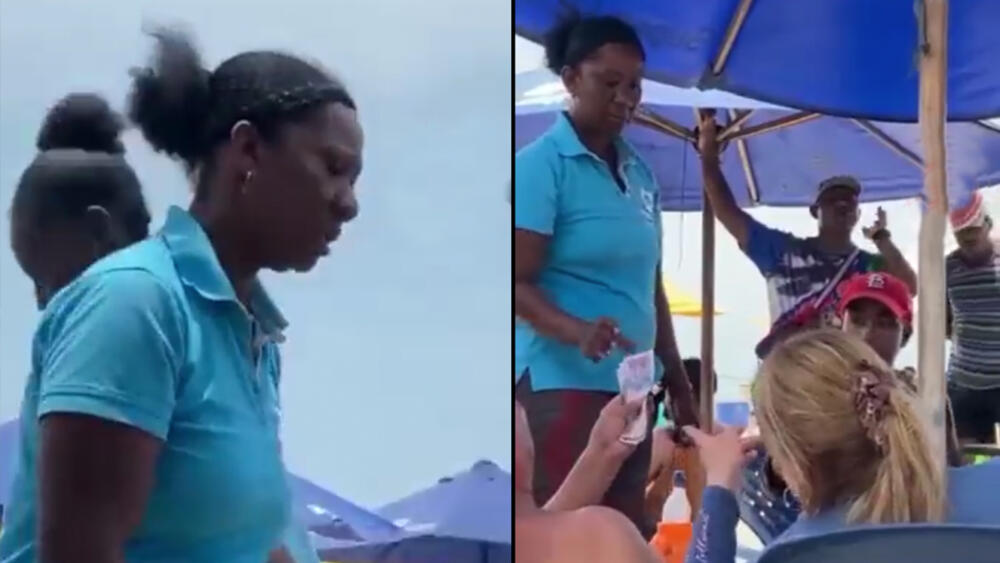 ¡El colmo! Mujer en playa de Cartagena le cobró a turista un millón por un masaje En un video quedó registrado el momento en que una masajista en Cartagena le cobra un millón de pesos a un turista mexicano todo por haberle hecho una serie de masajes en una de las playas de La Heroica.