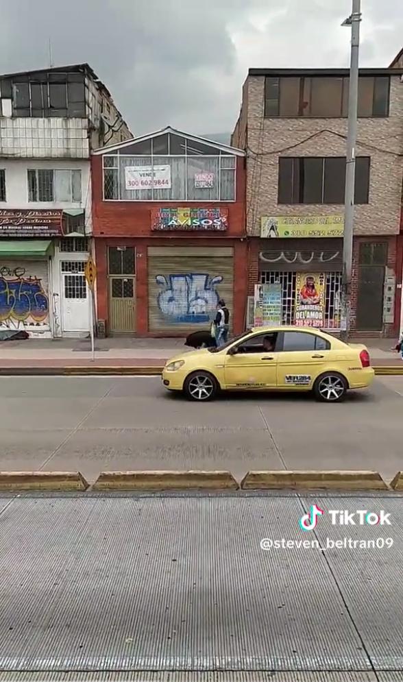 Mujer sacó a pasear un cerdo por el 20 de Julio En los últimos días, en la red social TikYok, se ha hecho viral una mujer que sale a caminar con su mascota por las calles del barrio 20 de Julio, lo particular del caso es que no es una mascota como las que se esperarían ver en la capital del país, sino que se trata de un cerdo de tamaño grande.