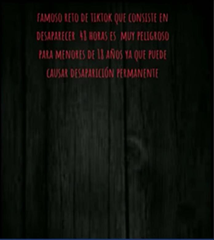 Niña de 8 años desapareció de su casa por cumplir peligroso reto de TikTok 1 Niña de 8 años desapareció de su casa por cumplir peligroso reto de TikTok La menor de tan solo 8 años de edad, salió de su casa en la noche del 17 de abril, según las imágenes de las cámaras de seguridad del conjunto residencial ubicado en la localidad de Puente Aranda, la niña se escondió en el parqueadero del conjunto esperando a que se llegara la media noche y de esta forma, en medio de un descuido de los vigilantes, poder salir a la calle.