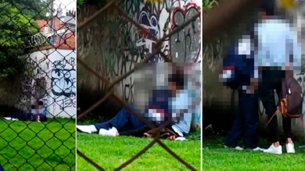 Pillaron a dos estudiantes teniendo relaciones sexuales frente a un colegio de Facatativá Una pareja de estudiante de un colegio en Facatativá, Cundinamarca, fue sorprendida teniendo relaciones sexuales en un parque aledaño a la institución educativa.