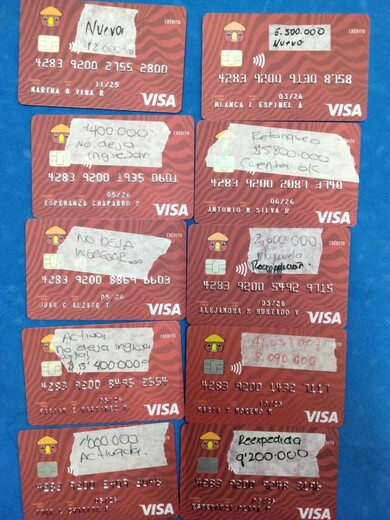 Encuentran 281 tarjetas de crédito clonadas y cédulas falsas en un billar de Kennedy 1 Encuentran 281 tarjetas de crédito clonadas y cédulas falsas en un billar de Kennedy #AsíPasó En el marco de los operativos de seguridad realizados por las autoridades en Bogotá esta Semana Santa, la Secretaria de Seguridad, la Alcaldía y la Policía Nacional lograron incautar más de 200 documentos falsos y clonados a varios ciudadanos.
