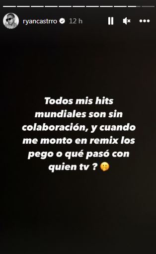 ¿No eran pues tan amigos? Blessd y Ryan Castro andan de pelea 6 Historia de Instagram de Ryan Castro. /FOTO Instagram: @ryancastrro