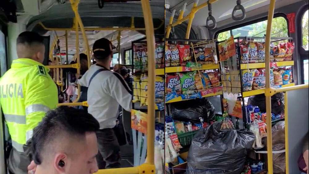 EN VIDEO: Vendedor armó tremenda tienda en TransMilenio 3 EN VIDEO: Vendedor armó tremenda tienda en TransMilenio Gran indignación se generó entre los usuarios de TransMilenio, luego de que un vendedor ambulante se subiera a uno de los articulados con gigantesca tienda.