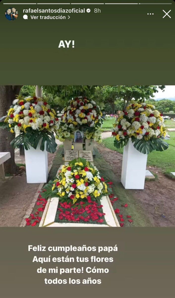 Así celebraba Diomedes Díaz su cumpleaños #ZonaRosa Rafael Santos, unos de los hijos de Diomedes Díaz, recordó con gran sentimiento a su padre.