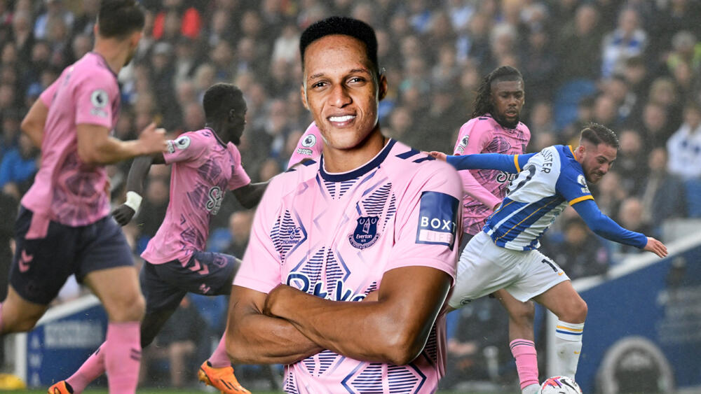 Yerry Mina volvió a las canchas en la goleada del Everton Yerry Mina volvió a ser titular con el Everton en la fecha 35 de la Liga Premier en la goleada de su equipo 5 a 1 frente al Brighton.