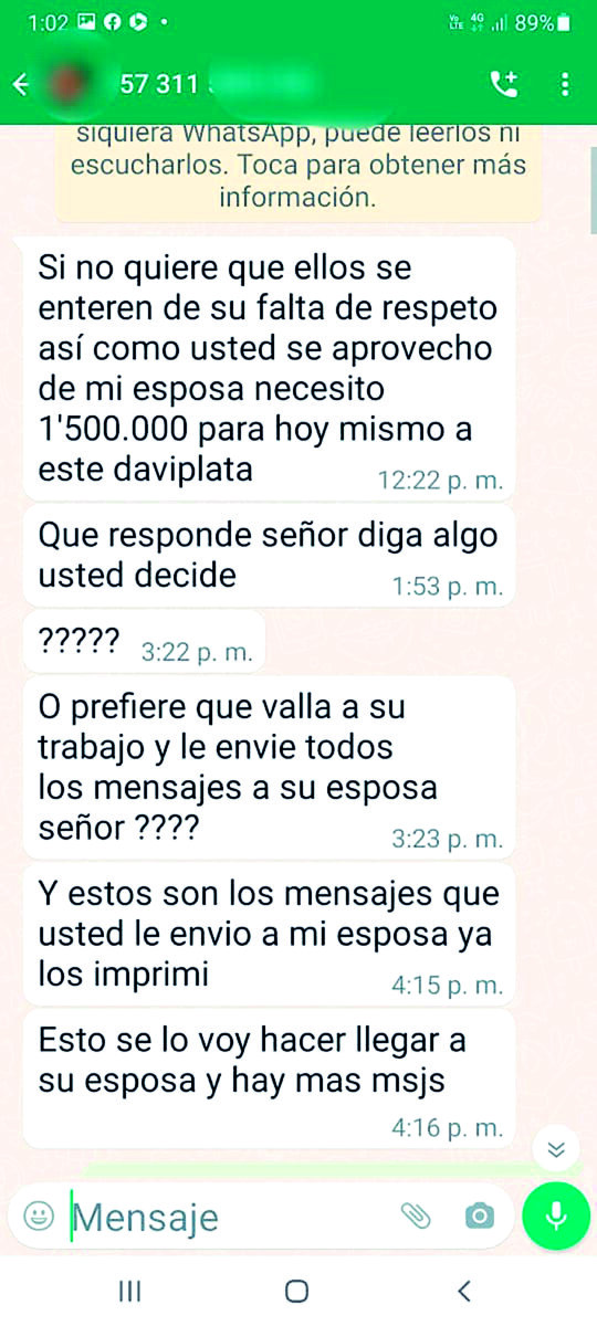 Capturan a dos sujetos que extorsionaban a docente en Fusagasugá Dos sujetos fueron capturados tras haber sido señalados de extorsionar mediante la modalidad de ‘sextorsión’ a un docente del municipio de Fusagasugá.