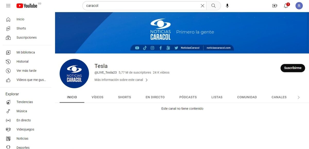Hackers se 'tumbaron' el canal de YouTube de Caracol Televisión 1 Hackers se 'tumbaron' el canal de YouTube de Caracol Televisión Este jueves, 15 de junio, los canales de YouTube de Noticias Caracol y de Caracol Televisión amanecieron hackeados. Al parecer, inescrupulosos ingresaron a sus cuentas y estarían buscando eliminar todo su contenido.