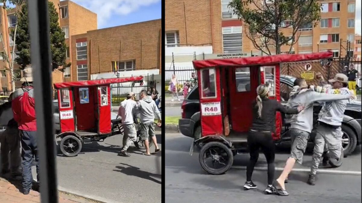 Bicitaxista rayó un carro y se fue a los golpes con el conductor cuando le hizo el reclamo 4 Bicitaxista rayó un carro y se fue a los golpes con el conductor cuando le hizo el reclamo Un nuevo caso de intolerancia se registró este jueves en el barrio Colina Campestre, en la localidad de Suba al norte de la capital, pues un bicitaxista rayó una camioneta de gama alta y se quería volar sin pagar el daño, por lo que el conductor le hizo el reclamo iniciando una pelea en plena calle.