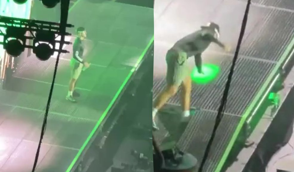 Impactante caída de Feid en pleno concierto En medio de un concierto, el cantante de reguetón sufrió una aparatosa caída que resultó causándole una lesión en una de sus piernas.