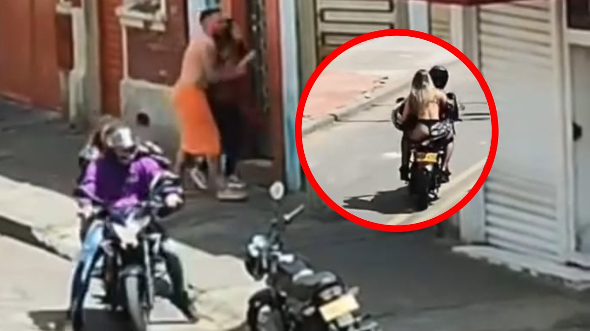 Ligerita de ropa, amante huyó en una moto tras ser descubierta En video quedó registrado el momento en el que una amante huye tras ser descubierta. Lo más curioso es que sale muy ligerita de ropa. Vea el video aquí.