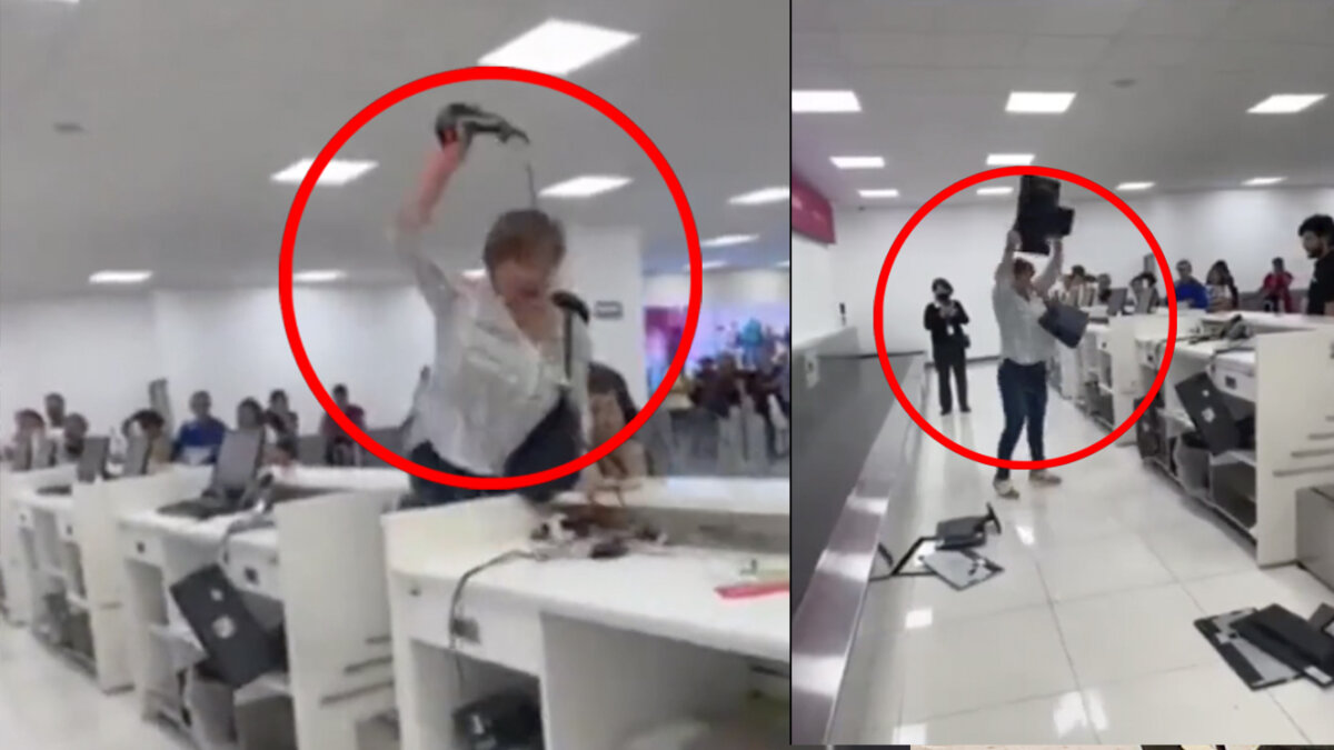 ¡Se le voló la piedra! Una mujer armó un escándalo en una aerolínea En las redes sociales se ha hecho viral el video de una mujer bastante alterada lanzando computadores y algunos equipos de oficina de la aerolínea Volaris en el Aeropuerto Internacional de la Ciuad de México, la violenta reacción de la mujer hizo que en las redes sociales la apodaran como 'Lady Aeropuerto'.