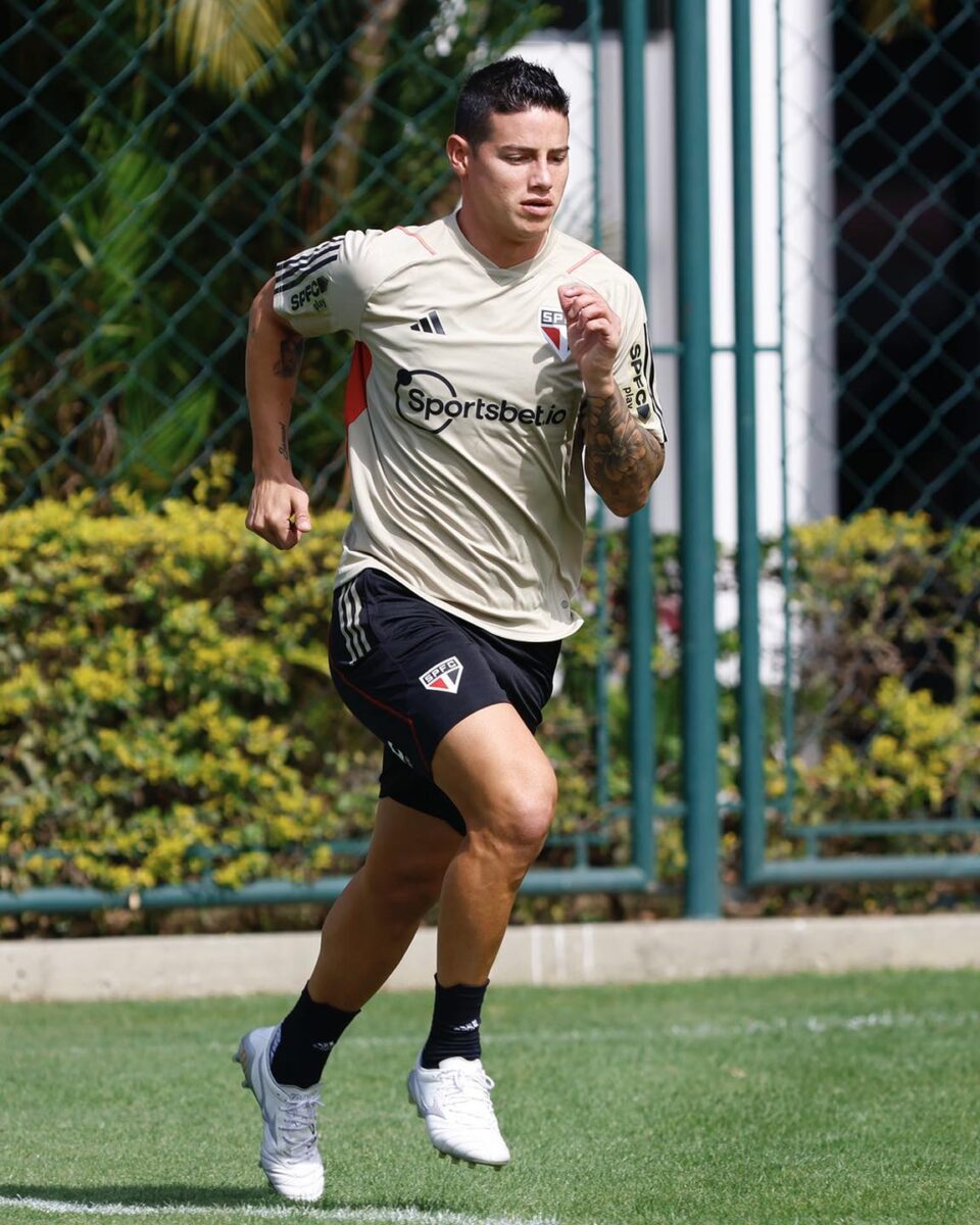 "Llego con la expectativa de ganar títulos": James Rodríguez Con varias preguntas de los periodistas y un buen dominio del portugués, James Rodríguez habló de su llegada al equipo paulista, sus expectativas y deseos, así como el acogimiento y cariño recibido por los aficionados desde su arribo al aeropuerto de la ciudad.