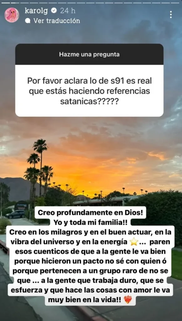 “¡Paren esos cuenticos!”: Karol G frenó a quienes la acusan de satánica Así respondió Karol G a todos los que la acusan de satánica.