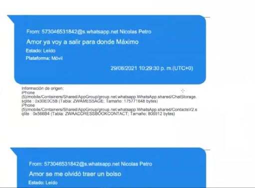 Los chats que delataron a Nicolás Petro y a Day Vásquez En medio de la audiencia de solicitud de medida de aseguramiento adelantada la tarde de este jueves, el fiscal, Mario Burgos, presentó varios chats que confirmarían que Nicolás Petro y su exesposa Day Vásquez, recibieron dinero irregular para la anterior campaña presidencial.