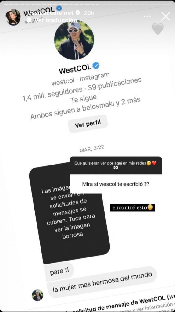 Westcol le echó los perros a Jéssica Cediel y ella lo echó al agua Para nadie es un secreto que Jéssica Cediel es una de las famosas colombianas más admiradas, por su belleza, carisma y talento. Pues parece que en esa lista de admiradores está el streamer Westcol. 